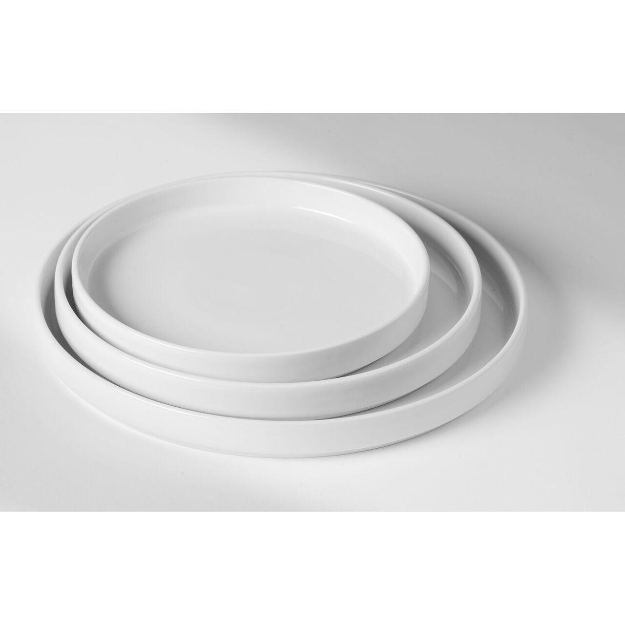 Platou cu margine înaltă Oslo, HENDI, albă, ⌀240x(H)26mm