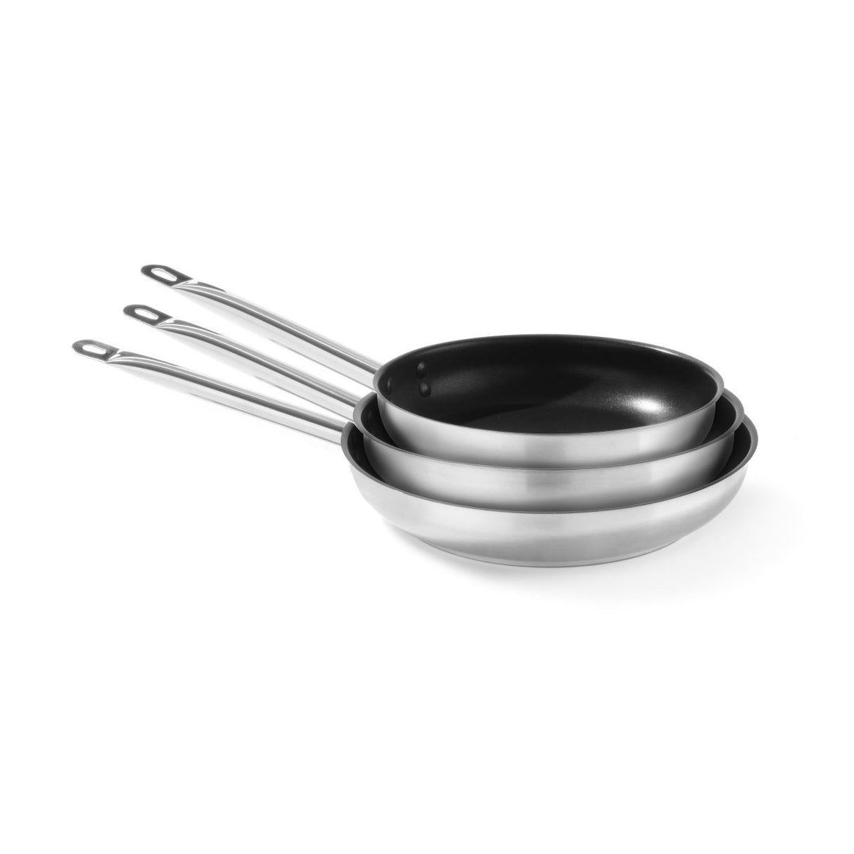 Tigaie inox teflonata cu strat anti-aderent, 28 cm diametru x 5 cm inaltime, gama Hendi Profi Line