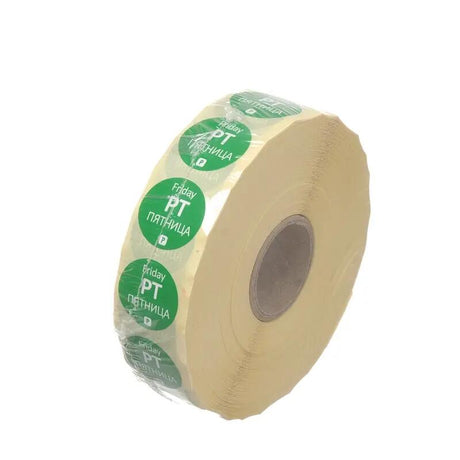 Etichete zilnice de siguranță alimentară de unică folosință, HENDI, 2000 buc. rola, ø19xmm