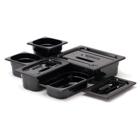Tava profesionala Gastronorm 1/3 policarbonat negru  7.8litri, 325x176x(H)200 mm Hendi