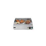 Gratar electric HENDI Profi Line  suprafata integrala striata, 550x380x(H)240 mm, inox, potrivit si pentru uz profesional