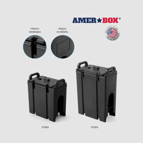 Distribuitor de bauturi termo-izolant cu robinet, 18 l, Amerbox, dimensiune exterioara (mm) 230x420x(H)620