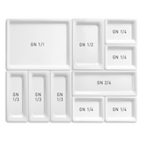 Tavă dreptunghiulară GN 1/4 melamină, albă 265x162x(H)30 Fine DIne