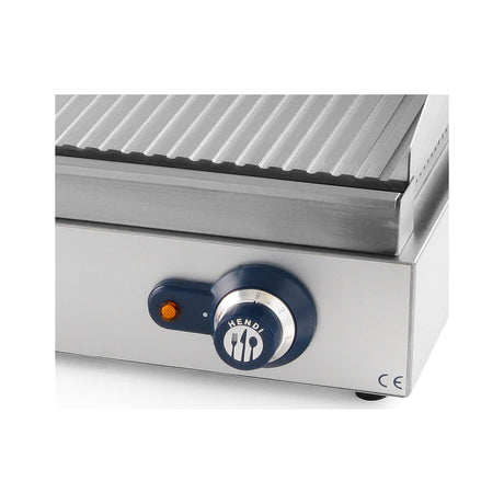 Gratar electric HENDI Profi Line  suprafata integrala striata, 550x380x(H)240 mm, inox, potrivit si pentru uz profesional
