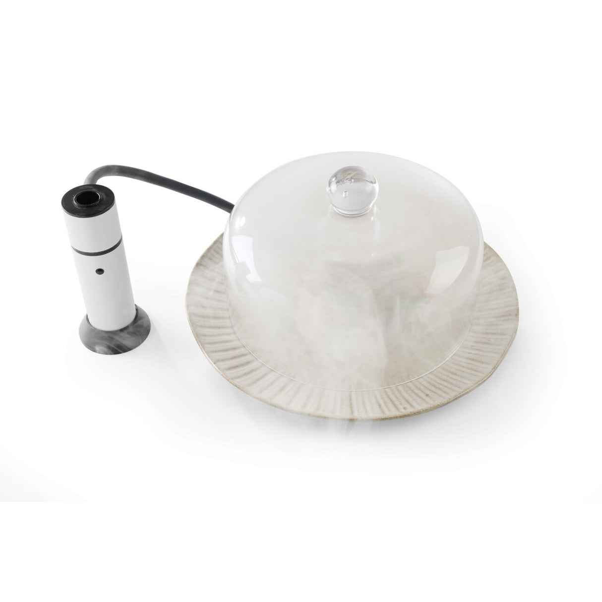 Cloche din sticla cu gaura pentru furtun fum, Hendi, diametru diametru130x(H)282 mm, poate fi utilizat in combinatie cu infuzorul de fum