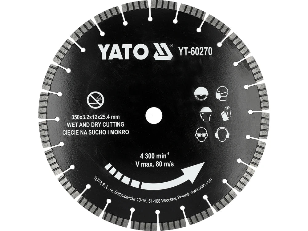 BETONVÁGÓ TÁRCSA 350MM Yato YT-60270 