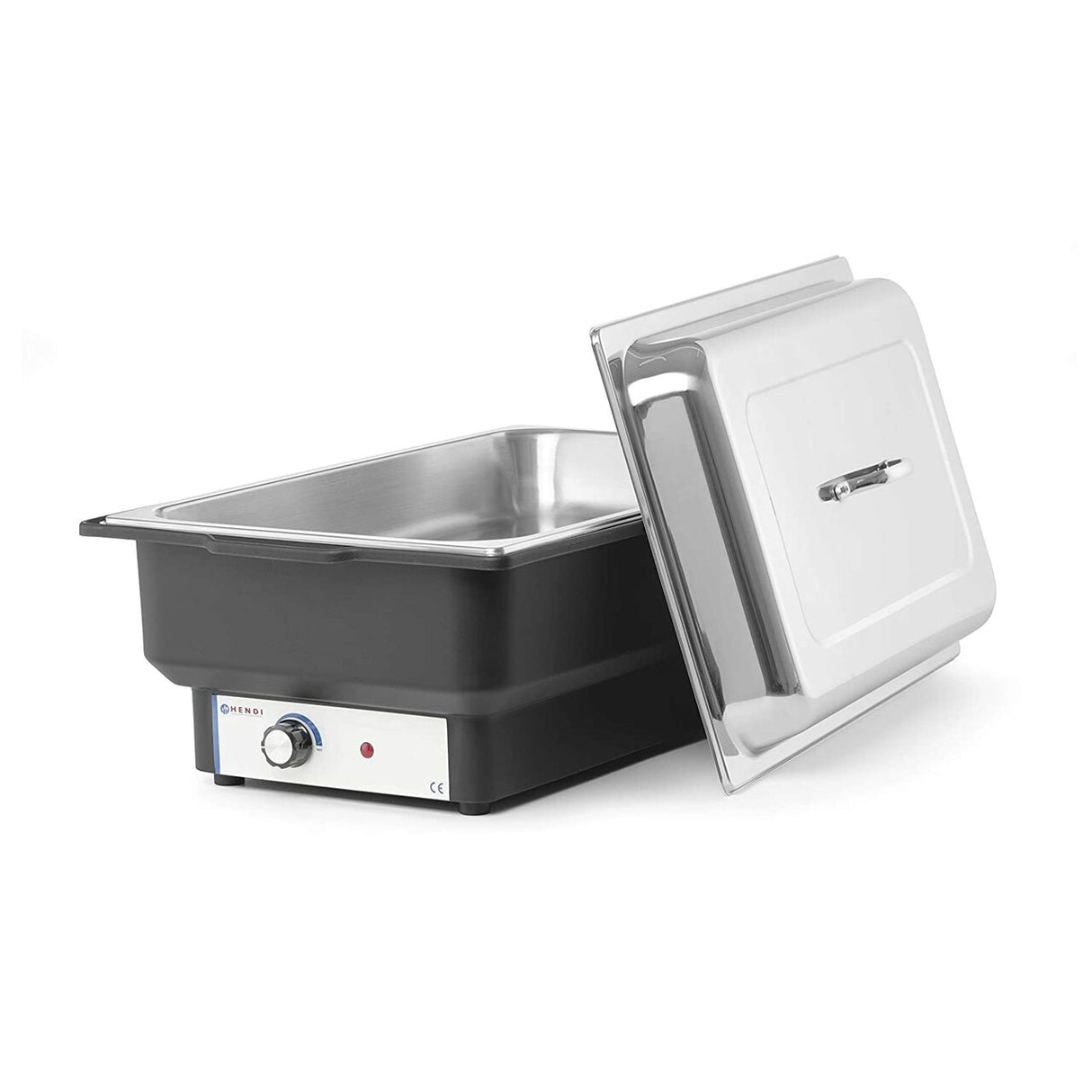 Chafing dish electric Gastronorm GN 1/1, termostat 0-85 gr C, 9 lt, 573x348x(H)284 mm, Hendi Tellano