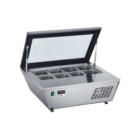 Vitrina de prezentare pentru inghetata, 77 lt, -18/-25 gr C, corp inox, ARKTIC by Hendi, 867x735x(H)373mm, Clasa energetica E