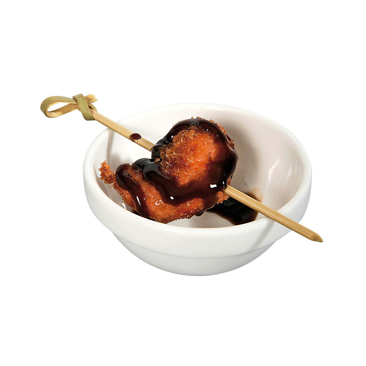 Set 6 buc boluri mici aperitive din portelan termorezistent pana la 600 grC, rotunde, diam 7.5 cm, H 3 cm, Hendi, set de 6 bucati