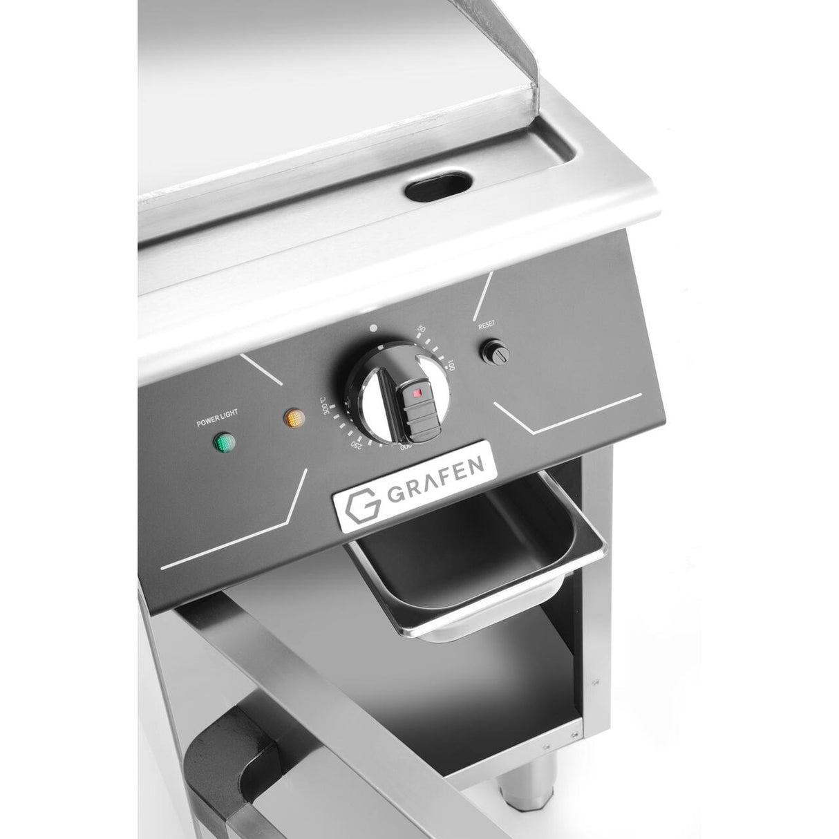 Grill electric neted cu spatiu de depozitare, 4,5Kw, 400V,400x700x(H)850+90 mm