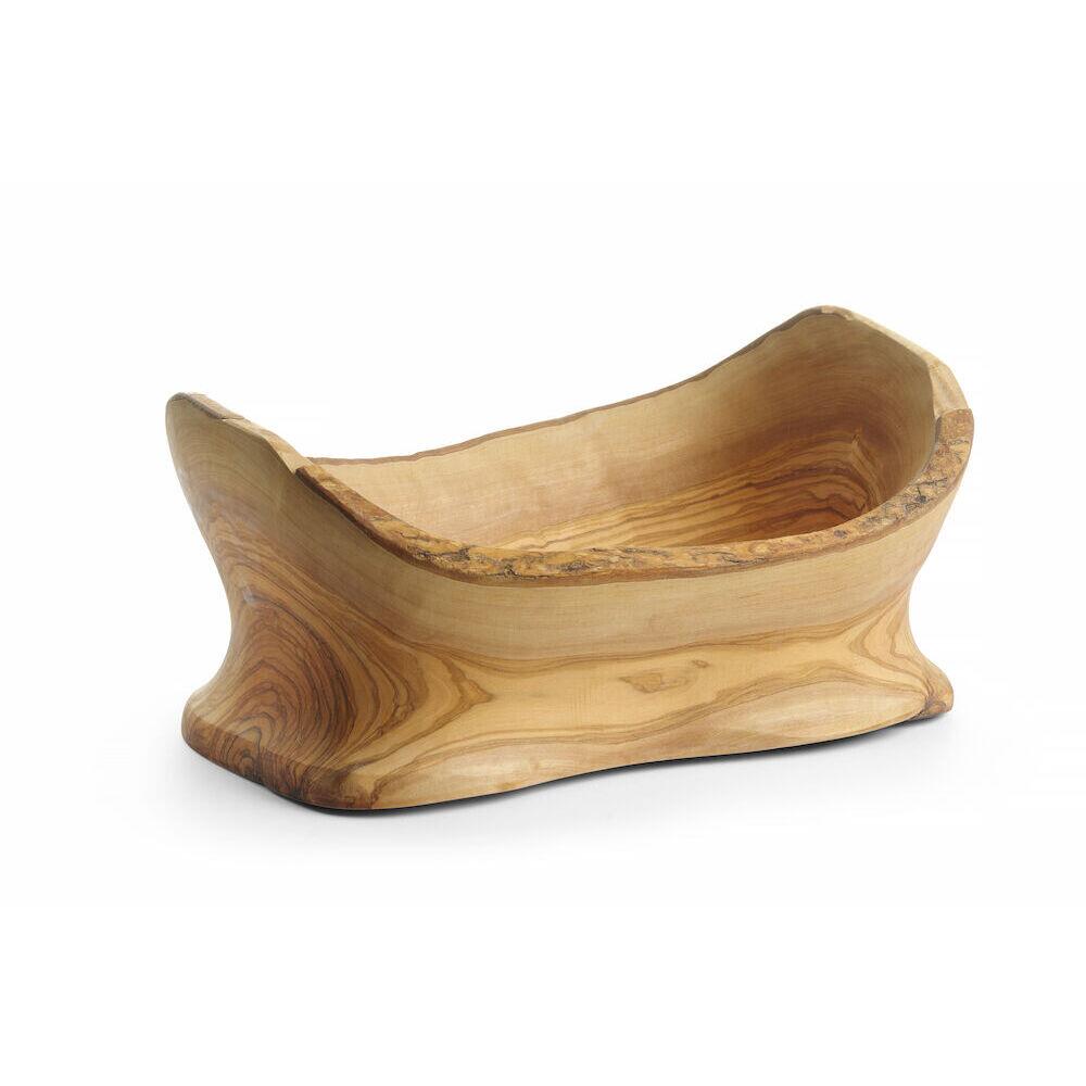 Bol decorativ din lemn de maslin, HENDI, 365x200x(H)290mm