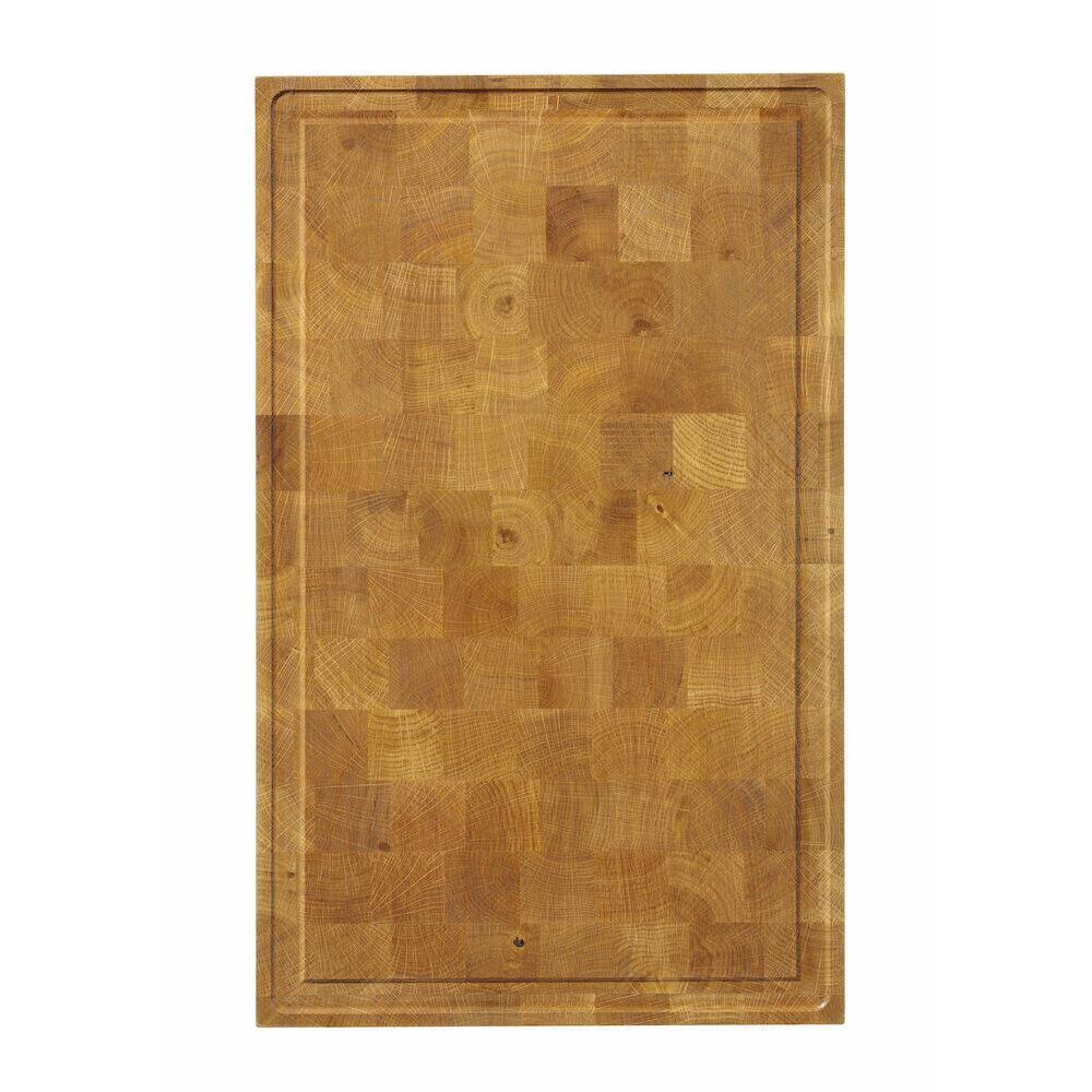 Platou de servire din stejar, cu granulatie finala, HENDI, 325x265x(H)30mm