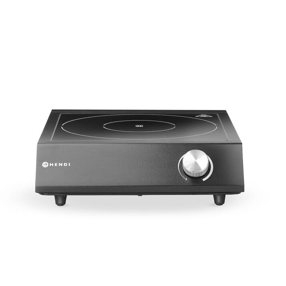 Set: Plita cu inductie 3500W + cratita + tigaie, HENDI, Negru, 220-240V/3500W, 320x395x(H)95mm