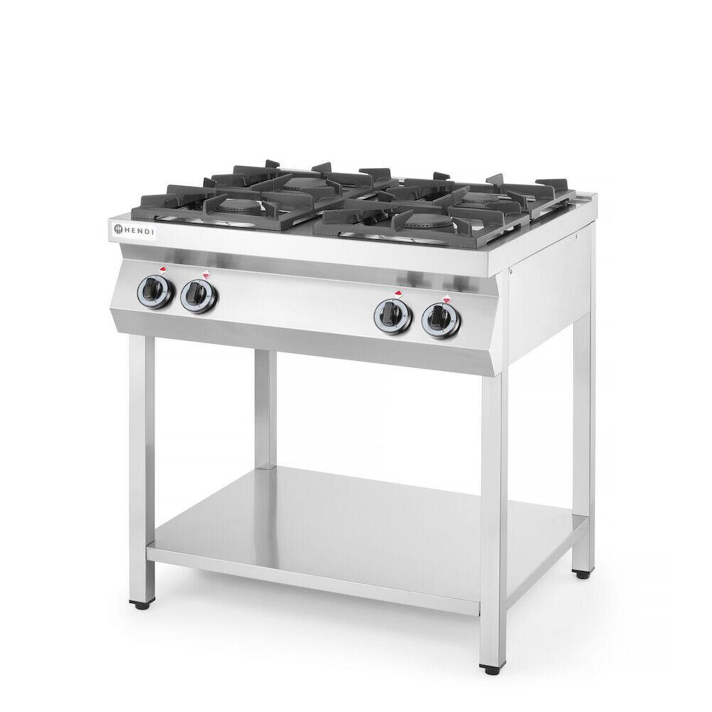 Masina de gatit cu 4 arzatoare pe stand deschis HENDI Smart, 2x3,5kW+2x6kW, 800x700x(H)900mm