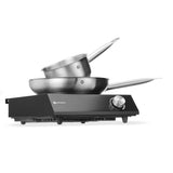 Set: Plita cu inductie 3500W + cratita + tigaie, HENDI, Negru, 220-240V/3500W, 320x395x(H)95mm