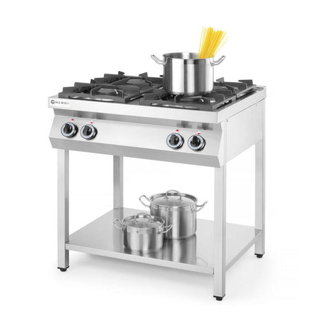 Masina de gatit cu 4 arzatoare pe stand deschis HENDI Smart, 2x3,5kW+2x6kW, 800x700x(H)900mm