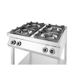 Masina de gatit cu 4 arzatoare pe stand deschis HENDI Smart, 2x3,5kW+2x6kW, 800x700x(H)900mm