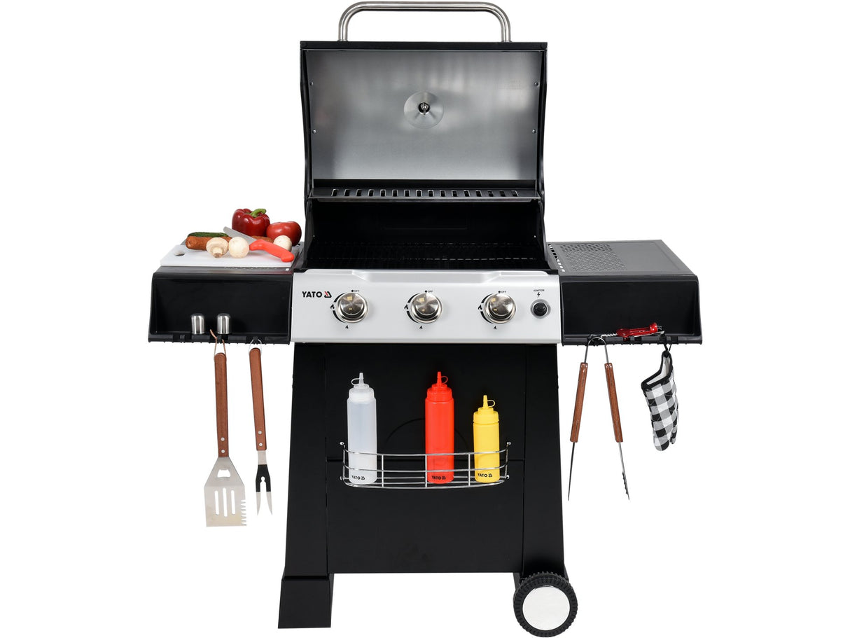 GRATAR PE GAZ, YATO YG-20001 3 ARZATOARE, 9KW