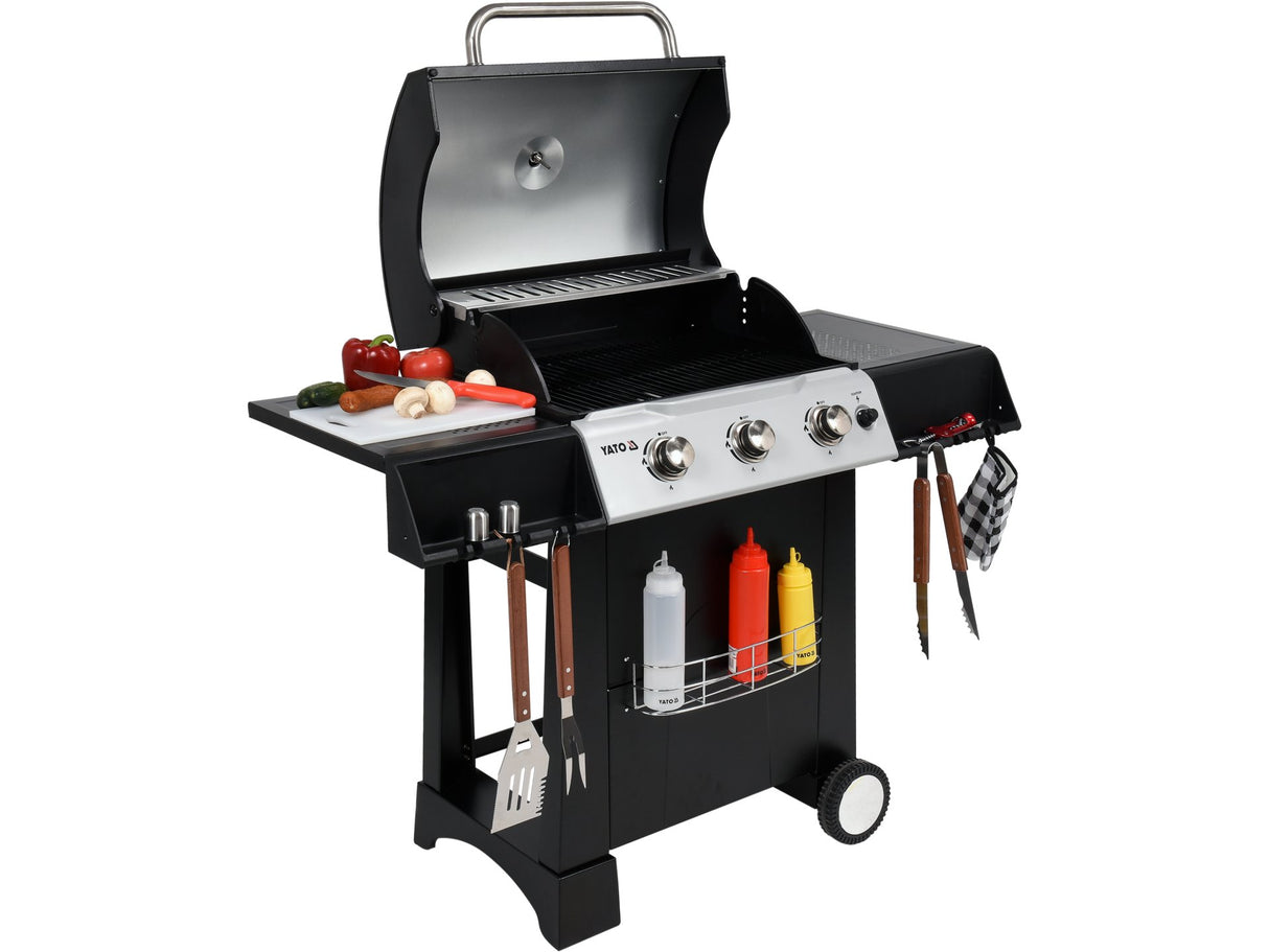 GRATAR PE GAZ, YATO YG-20001 3 ARZATOARE, 9KW