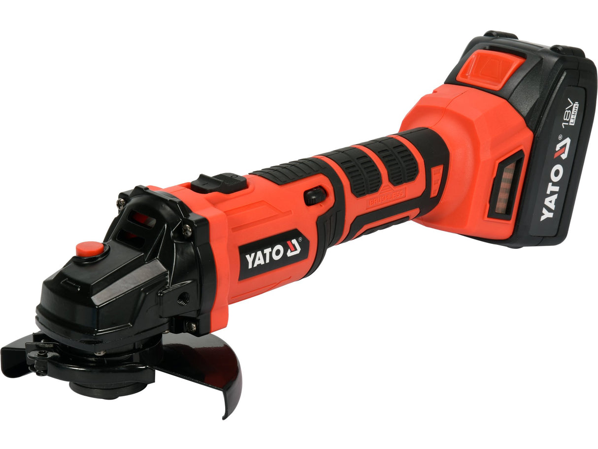 POLIZOR UNGHIULAR 18V, YATO YT-82829 125MM, FARA PERII, TURATIE REGLABILA