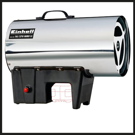 Aeroterma de aer cald pe acumulator Einhell GE - HG 18/370 Niro Li - Solo PXC (Li - ion, 37 kW, carcasa din tabla de otel inoxidabil, aprindere piezo, electrovalva, fara acumulator sau incarcator Einhell - scule electrice si unelte profesionale - BricoMart