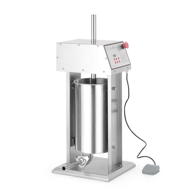 Aparat electric de umplut carnati Hendi, 15 l, otel inoxidabil, 230V/60W, 450x350x(H)750 mm