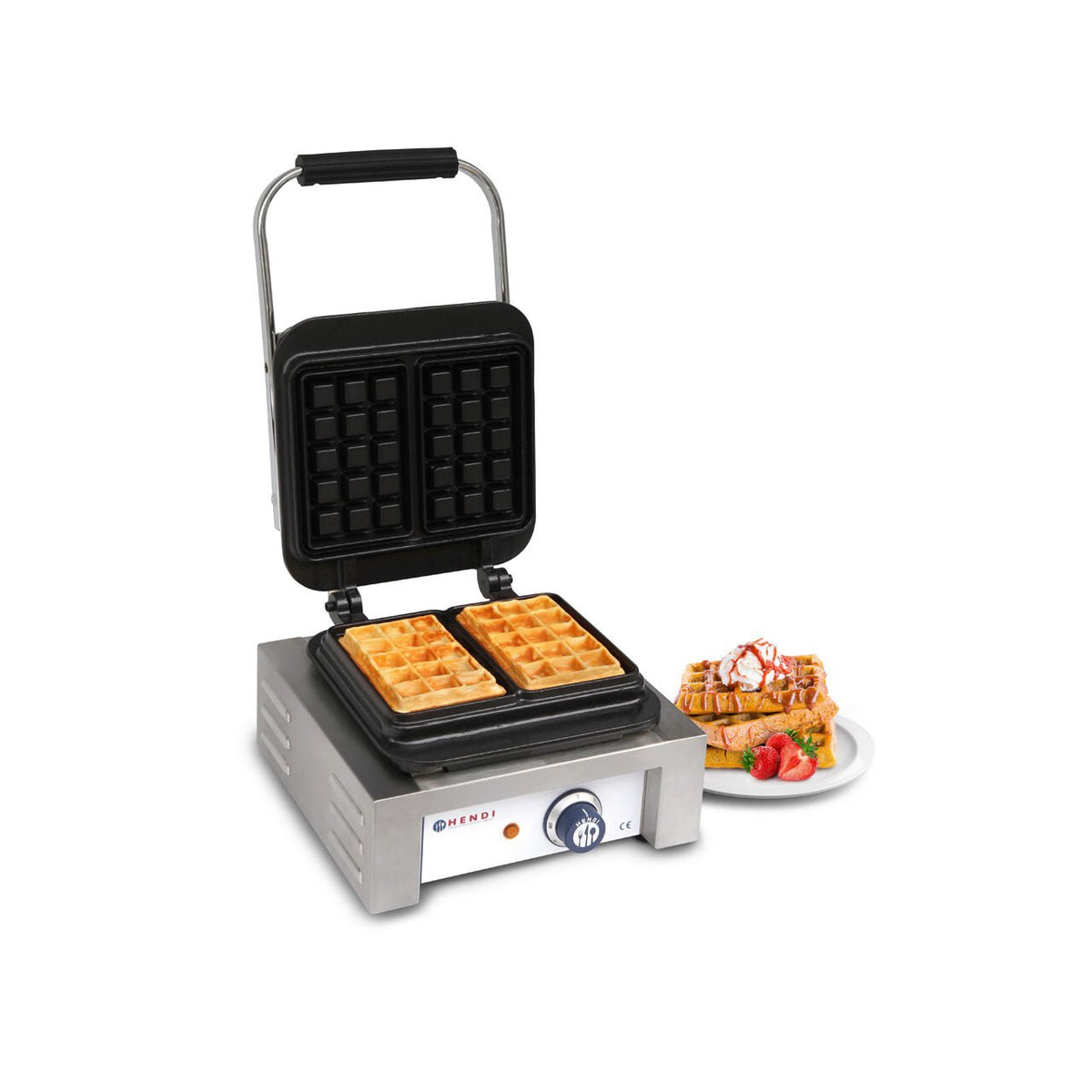 Aparat Hendi Brussels pentru vafe / waffles, 2200W, 2 placi dreptunghiulare 3x5 cm