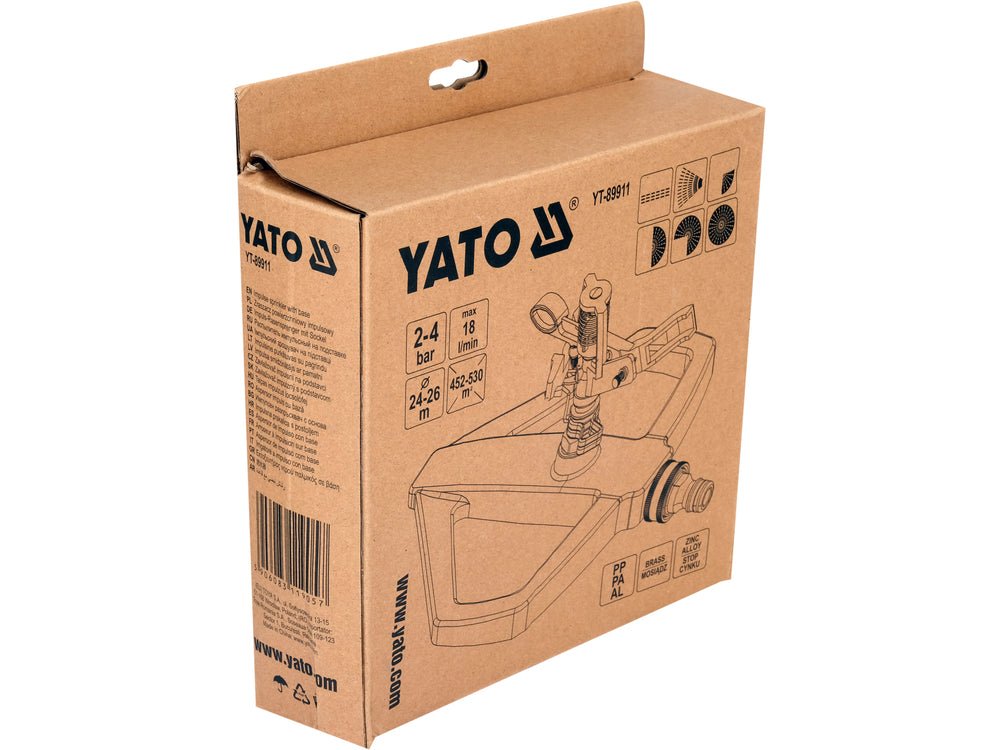ASPERSOR IMPULS CU BAZA METALICA Yato YT - 89911 Yato - scule electrice si unelte profesionale - BricoMart