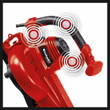 Aspirator electric pentru frunze Einhell GC - EL 3000 E (3.000 W, functie de aspirare/suflare, maner suplimentar reglabil, sac de colectare de 45 L, debit de aer de suflare 300 km/h, putere maxima de aspirare 840 m³/h Einhell - scule electrice si unelte profesionale - BricoMart