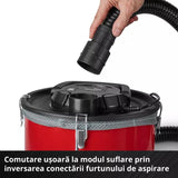 Aspirator pentru cenusa Einhell TC-AV 1830 D, 800 W, putere de aspirare 170 mbar, recipient colectare 18 l, sistem de filtrare, pre-filtru pentru praf fin, functie de suflare, furtun 1 m, cablu 2 m - imagine 6