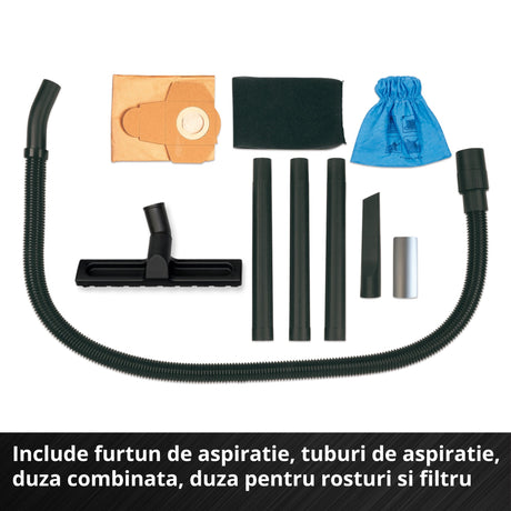 Aspirator umed-uscat Einhell TC-VC 2045 S, 900 W, putere de aspirare 180 mbar, recipient inox 20 L, suport accesorii incluzand diverse filtre si duze - imagine 5