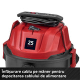 Aspirator umed - uscat Einhell TC - VC 2555 - cablu 3 m, maner transport, 850 W, 25 l BricoMart - scule electrice si unelte profesionale - BricoMart