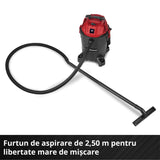 Aspirator umed - uscat Einhell TC - VC 2555 - cablu 3 m, maner transport, 850 W, 25 l BricoMart - scule electrice si unelte profesionale - BricoMart