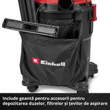 Aspirator umed - uscat Einhell TC - VC 2555 - cablu 3 m, maner transport, 850 W, 25 l BricoMart - scule electrice si unelte profesionale - BricoMart
