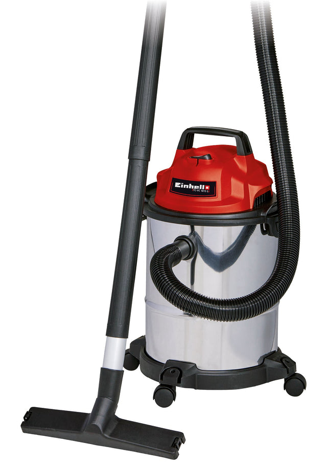 Aspirator umed/uscat Einhell TC - VC 1815 S, 1.250 W, recipient din otel inoxidabil de 15 litri, sistem de furtun de 36 mm, suport pentru accesorii, duza de aspirare cu insertie combinata Einhell - scule electrice si unelte profesionale - BricoMart