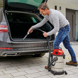 Aspirator umed/uscat Einhell TC - VC 1820 S (1.250 W, rezervor din otel inoxidabil de 20 l, racord de suflare, 4 roti, furtun de aspirare Ø 36 mm + extensie, duza de podea, filtre Einhell - scule electrice si unelte profesionale - BricoMart