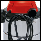 Aspirator umed/uscat Einhell TC - VC 1820 S (1.250 W, rezervor din otel inoxidabil de 20 l, racord de suflare, 4 roti, furtun de aspirare Ø 36 mm + extensie, duza de podea, filtre Einhell - scule electrice si unelte profesionale - BricoMart