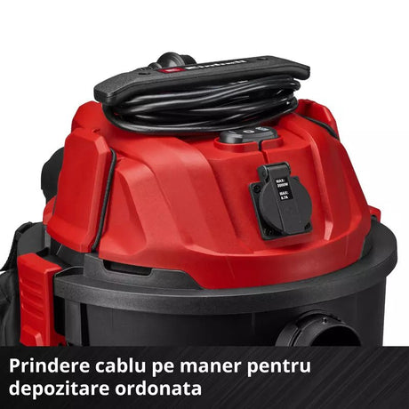 Aspirator umed/uscat Einhell TC-VC 3055 A, 850 W, putere de aspirare 190 mbar, priza automata, recipient de colectare de 30 l, maner de transport, incl. duze, filtre si sac de colectare a murdariei - imagine 7