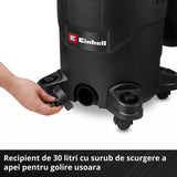 Aspirator umed/uscat Einhell TC-VC 3055 A, 850 W, putere de aspirare 190 mbar, priza automata, recipient de colectare de 30 l, maner de transport, incl. duze, filtre si sac de colectare a murdariei - imagine 6