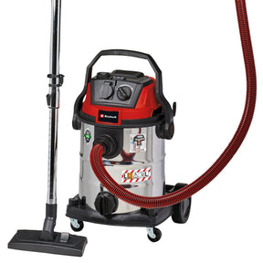 Aspirator umed/uscat Einhell TE - VC 2025 SACL, clasa de protectie impotriva prafului L, pentru particule de praf cu valori OEL >1 mg/m³, rezervor din otel inoxidabil de 25 de litri, sistem de curatare a filtrului, inclusiv duze si filtru Einhell - scule electrice si unelte profesionale - BricoMart
