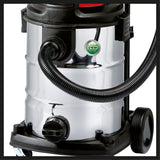 Aspirator umed/uscat Einhell TE - VC 2230 SA (tehnologie ECO, 1150 W, rezervor din otel inoxidabil, surub de scurgere a apei, racord de suflare pentru curatare prin suflare, regulator de aspiratie, suport pentru accesorii, inclusiv Einhell - scule electrice si unelte profesionale - BricoMart
