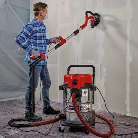 Aspirator umed/uscat Einhell TE - VC 2350 SACL, 1.600 W, clasa de protectie la praf L, sistem de curatare a filtrului, putere de aspirare 230 mbar, recipient din otel inoxidabil de 50 l Einhell - scule electrice si unelte profesionale - BricoMart