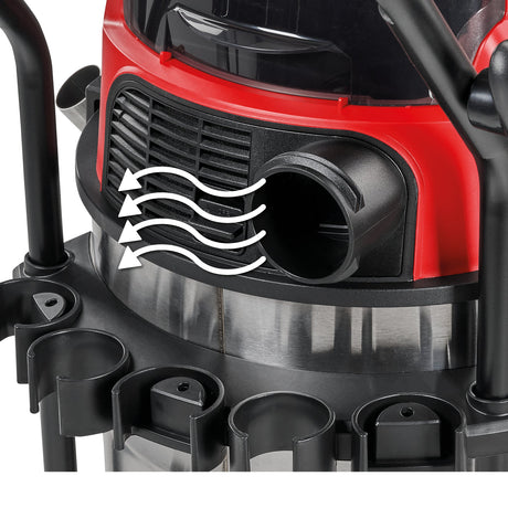 Aspirator umed/uscat pe acumulator Einhell TE - VC 36/30 Li S - Solo Power X - Change (36 V, 30 l, 150 mbar, ECO / BOOST, furtun de aspirare de 2,5 m, incl. selectie de filtre si duze, fara acumulator Einhell - scule electrice si unelte profesionale - BricoMart