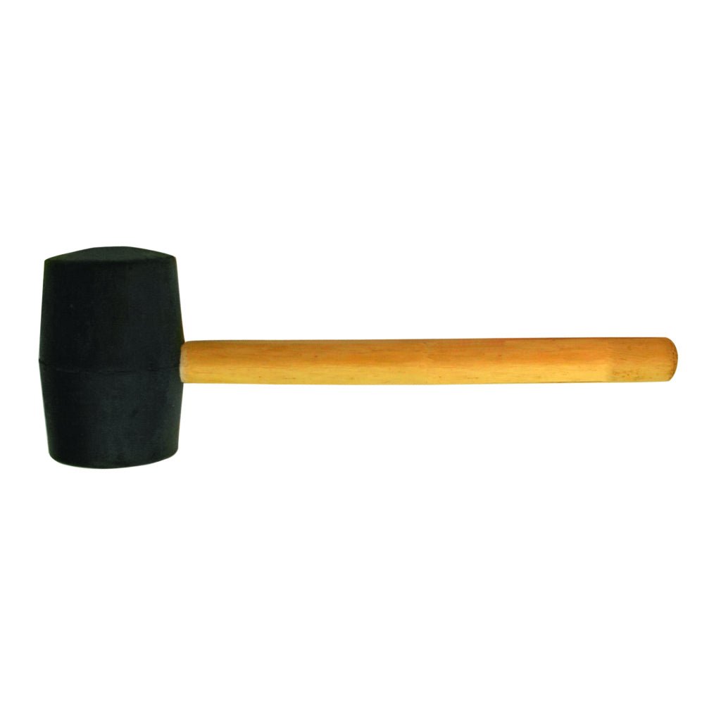 BASIC Ciocan cauciuc negu maner lemn rotund 445g BS Capatul este fabricat din cauciuc foarte elastic Basic - scule electrice si unelte profesionale - BricoMart