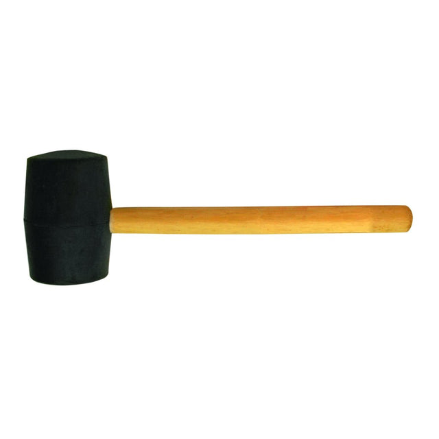 BASIC Ciocan cauciuc negu maner lemn rotund 445g BS Capatul este fabricat din cauciuc foarte elastic Basic - scule electrice si unelte profesionale - BricoMart