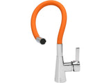 BATERIE DE BUCATARIE CU FURTUN FLEXIBIL, PORTOCALIU Fala 75708 - Baterii pentru chiuvete, 15 cm, ergonomic, inox Fala - scule electrice si unelte profesionale - BricoMart