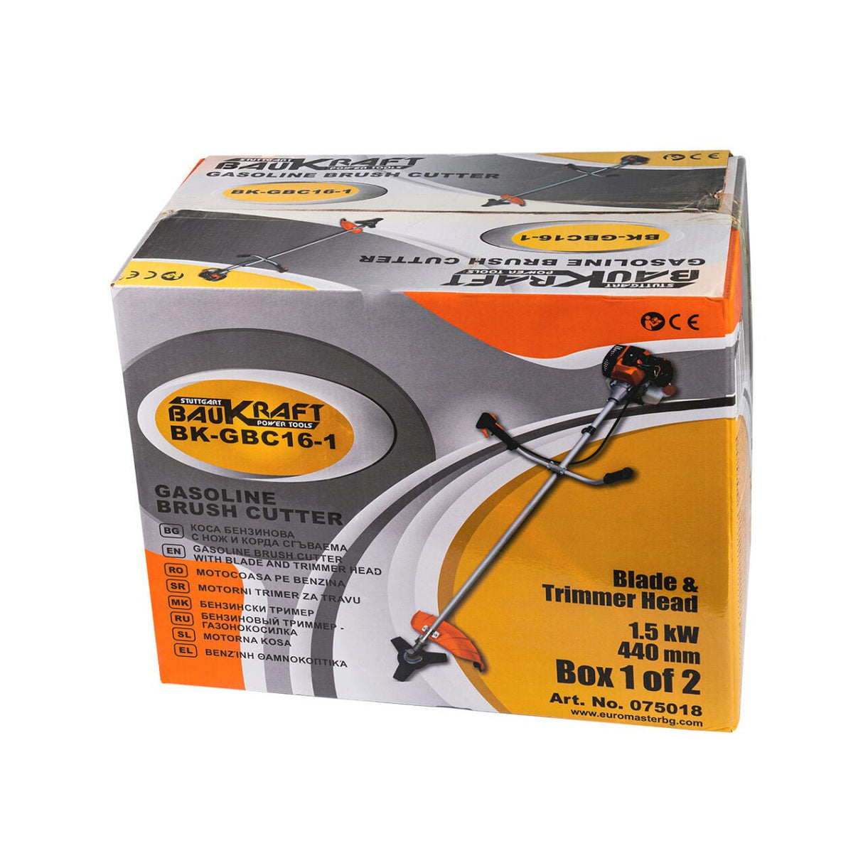 BAUKRAFT Motocoasa cu lama si fir 1,5kW BK - GBC16 - 1 Pornire manuala Posibilitatea instalarii unui cutit metalic Baukraft - scule electrice si unelte profesionale - BricoMart