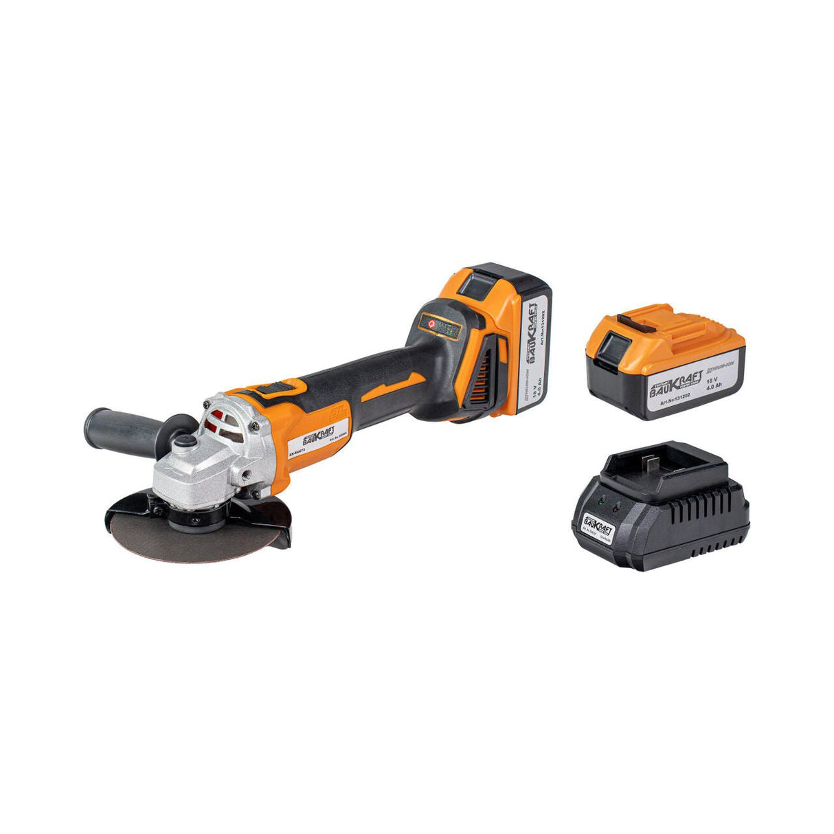 BAUKRAFT Polizor unghiular brushless Ø125mm 18V 2x4Ah geanta BK - BAG73 Polizorul unghiular "BK - BAG73" are un motor eficient fără perii care oferă mai multă putere și o durată de viață mai lun Baukraft - scule electrice si unelte profesionale - BricoMart