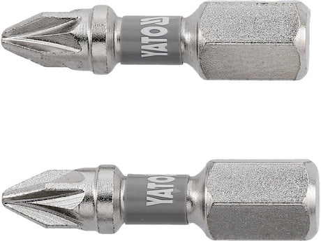 BITI 1/4 25MM PZ1, 2 BUC, NI Yato YT - 78003 - 6.3 mm, 25 mm Yato - scule electrice si unelte profesionale - BricoMart