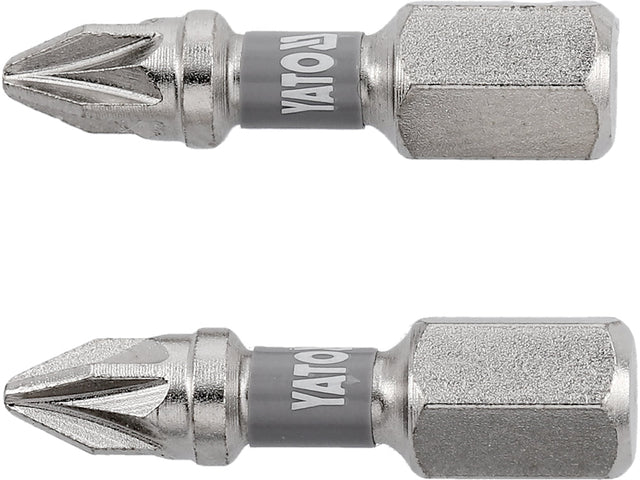 BITI 1/4 25MM PZ1, 2 BUC, NI Yato YT - 78003 - 6.3 mm, 25 mm Yato - scule electrice si unelte profesionale - BricoMart